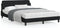 vidaXL - Bedframe - zonder - matras - stof - zwart - 140x200 - cm