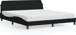 vidaXL - Bedframe - zonder - matras - stof - zwart - 160x200 - cm