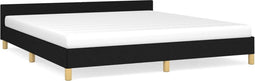 vidaXL - Bedframe - zonder - matras - stof - zwart - 160x200 - cm