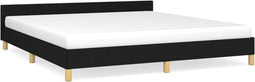 vidaXL - Bedframe - zonder - matras - stof - zwart - 180x200 - cm