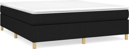vidaXL - Bedframe - zonder - matras - stof - zwart - 180x200 - cm