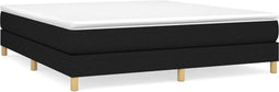 vidaXL - Bedframe - zonder - matras - stof - zwart - 180x200 - cm