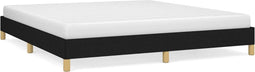 vidaXL - Bedframe - zonder - matras - stof - zwart - 180x200 - cm