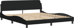 vidaXL - Bedframe - zonder - matras - stof - zwart - 180x200 - cm