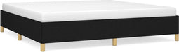 vidaXL - Bedframe - zonder - matras - stof - zwart - 200x200 - cm
