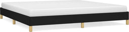 vidaXL - Bedframe - zonder - matras - stof - zwart - 200x200 - cm