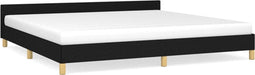 vidaXL - Bedframe - zonder - matras - stof - zwart - 200x200 - cm