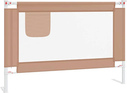 vidaXL Bedhekje peuter 100x25 cm stof taupe
