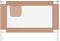 vidaXL Bedhekje peuter 100x25 cm stof taupe