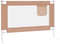 vidaXL Bedhekje peuter 100x25 cm stof taupe