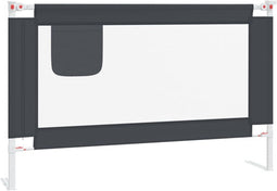 vidaXL Bedhekje peuter 120x25 cm stof donkergrijs