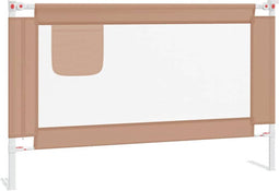 vidaXL Bedhekje peuter 120x25 cm stof taupe