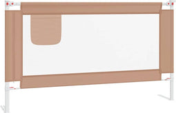 vidaXL Bedhekje peuter 140x25 cm stof taupe