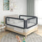 vidaXL Bedhekje peuter 150x25 cm stof blauw