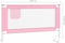 vidaXL Bedhekje peuter 150x25 cm stof roze