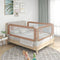vidaXL Bedhekje peuter 150x25 cm stof taupe