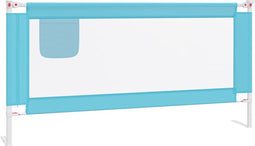 vidaXL Bedhekje peuter 180x25 cm stof blauw