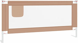 vidaXL Bedhekje peuter 190x25 cm stof taupe