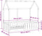 vidaXL - Bedhuis - massief - grenenhout - 80x160 - cm