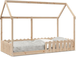 vidaXL - Bedhuis - massief - grenenhout - 90x200 - cm