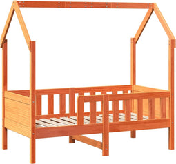 vidaXL - Bedhuis - wasbruin - massief - grenenhout - 70x140 - cm