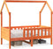 vidaXL - Bedhuis - wasbruin - massief - grenenhout - 70x140 - cm