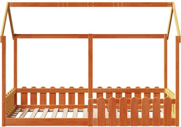 vidaXL - Bedhuis - wasbruin - massief - grenenhout - 80x200 - cm