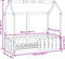 vidaXL - Bedhuis - wit - massief - grenenhout - 70x140 - cm