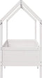 vidaXL - Bedhuis - wit - massief - grenenhout - 70x140 - cm