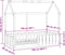 vidaXL - Bedhuis - wit - massief - grenenhout - 80x160 - cm