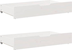 vidaXL - Bedlades - 2 - st - 90x55x16 - cm - massief - grenenhout - wit