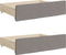 vidaXL - Bedlades - 2 - st - bewerkt - hout - en - stof - taupe
