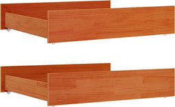 vidaXL - Bedlades - 2 - st - massief - grenenhout - wasbruin