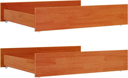 vidaXL - Bedlades - 2 - st - massief - grenenhout - wasbruin