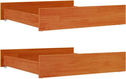 vidaXL - Bedlades - 2 - st - massief - grenenhout - wasbruin