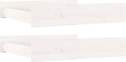 vidaXL - Bedlades - 2 - st - massief - grenenhout - wit
