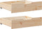 vidaXL - Bedlades - 2 - st - met - wieltjes - 75x55x16 - cm - massief - grenenhout