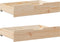 vidaXL - Bedlades - 2 - st - met - wieltjes - 85x55x16 - cm - massief - grenenhout