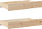 vidaXL - Bedlades - 2 - st - met - wieltjes - 95x55x16 - cm - massief - grenenhout