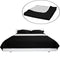vidaXL - Bedsprei - gewatteerd - dubbelzijdig - 220x240 - cm - zwart/wit
