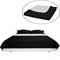 vidaXL - Bedsprei - gewatteerd - dubbelzijdig - 230x260 - cm - zwart/wit