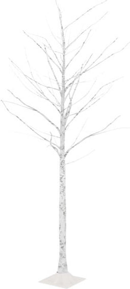 vidaXL - Berkenboom - LED - 128 - LED's - warmwit - 220 - cm - wit