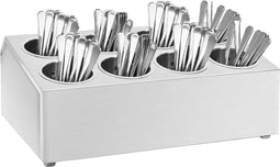 vidaXL - Bestekhouder - 8 - vakken - rechthoekig - roestvrij - staal