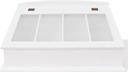 vidaXL - Besteklade - MDF - wit - barok - stijl