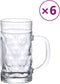 vidaXL - Bierpullen - met - handvat - 6 - st - 500 - ml - glas