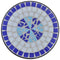 vidaXL - Bijzeltafel - mozaïek - blauw - en - wit