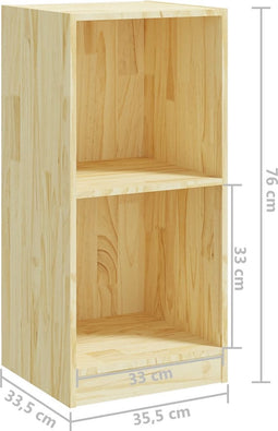 vidaXL - Bijzetkast - 35,5x33,5x76 - massief - grenenhout