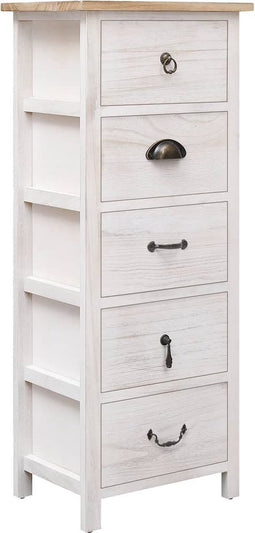 vidaXL - Bijzetkast - 35x25x87 - cm - paulowniahout