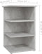 vidaXL - Bijzetkast - 35x35x55 - cm - bewerkt - hout - betongrijs