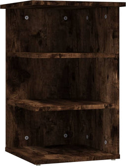 vidaXL - Bijzetkast - 35x35x55 - cm - bewerkt - hout - gerookt - eikenkleurig